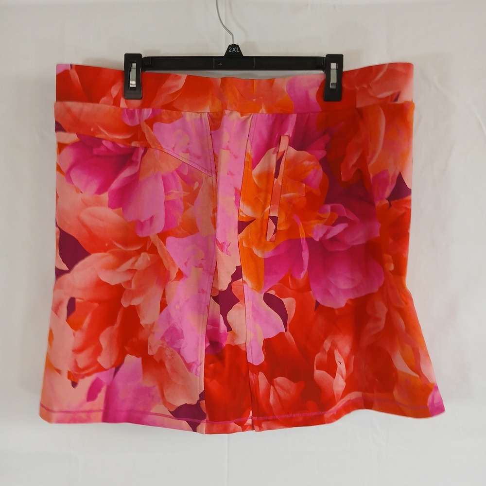 T By Talbots Skirt Pink Floral W/Short NWT Sz 2X Sports Summer Beach Resort